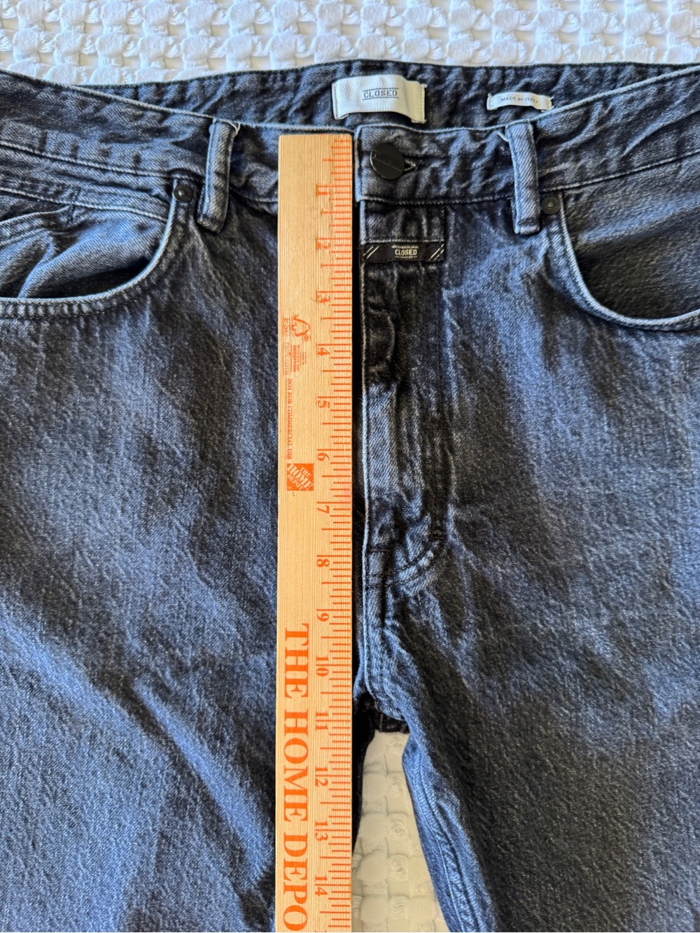 Closed Men’s 36 Black Wash Tapered Jeans Made in Italy - Picture 5 of 9